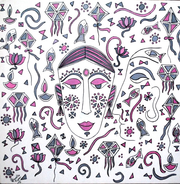 Into_her_world_acrylic_on_canvas_24x24